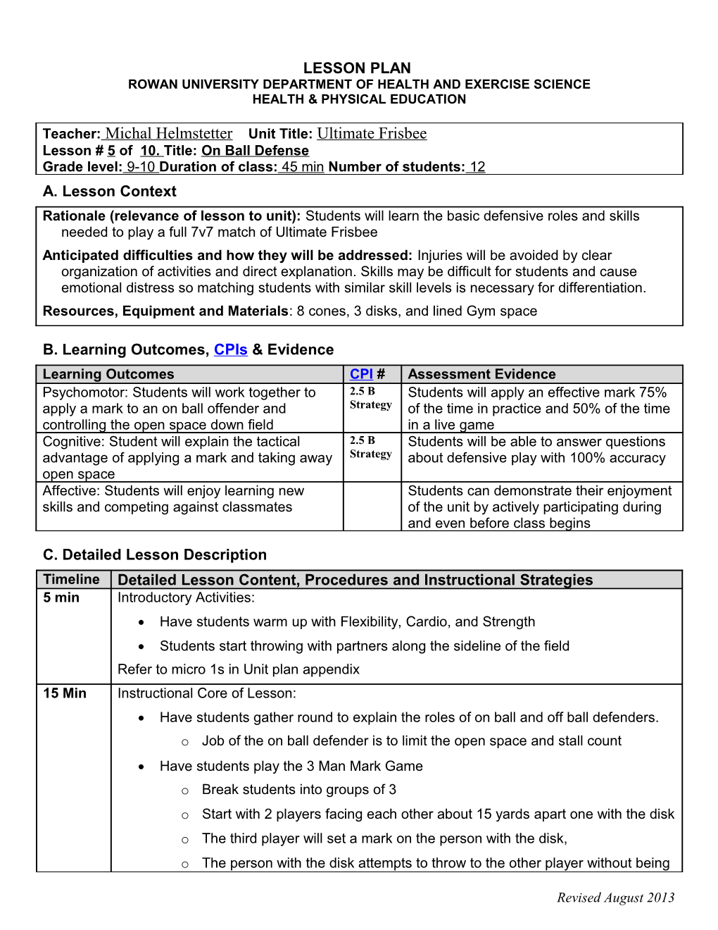 Rowan University Department of Health and Exercise Science s1