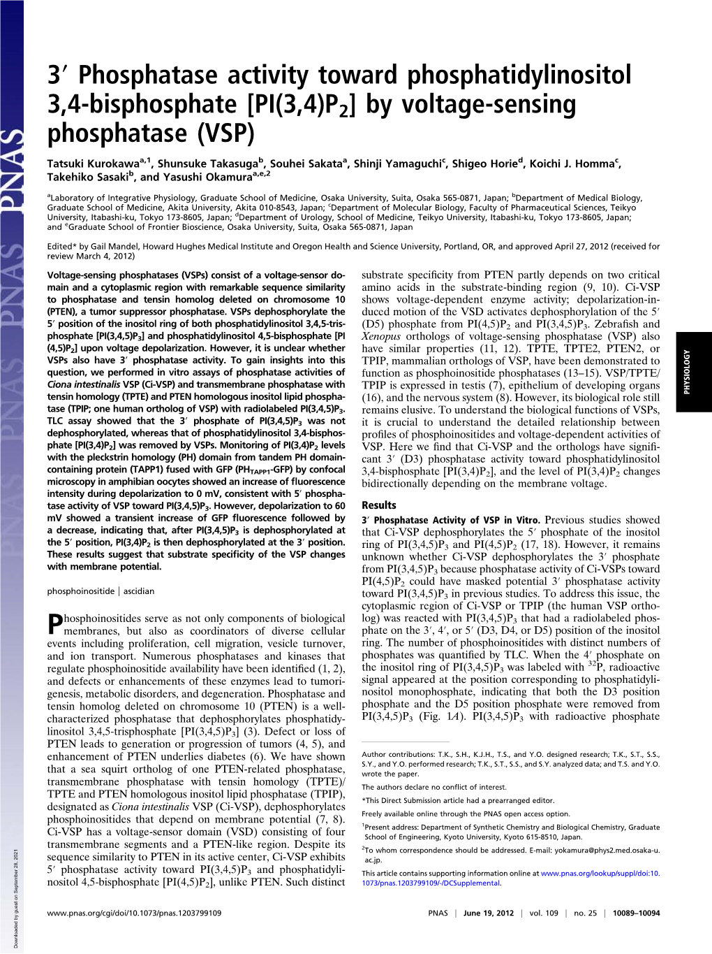 By Voltage-Sensing Phosphatase (VSP)