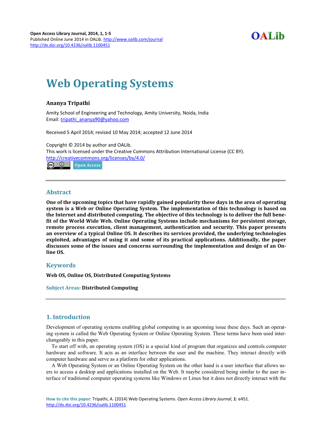 Web Operating Systems