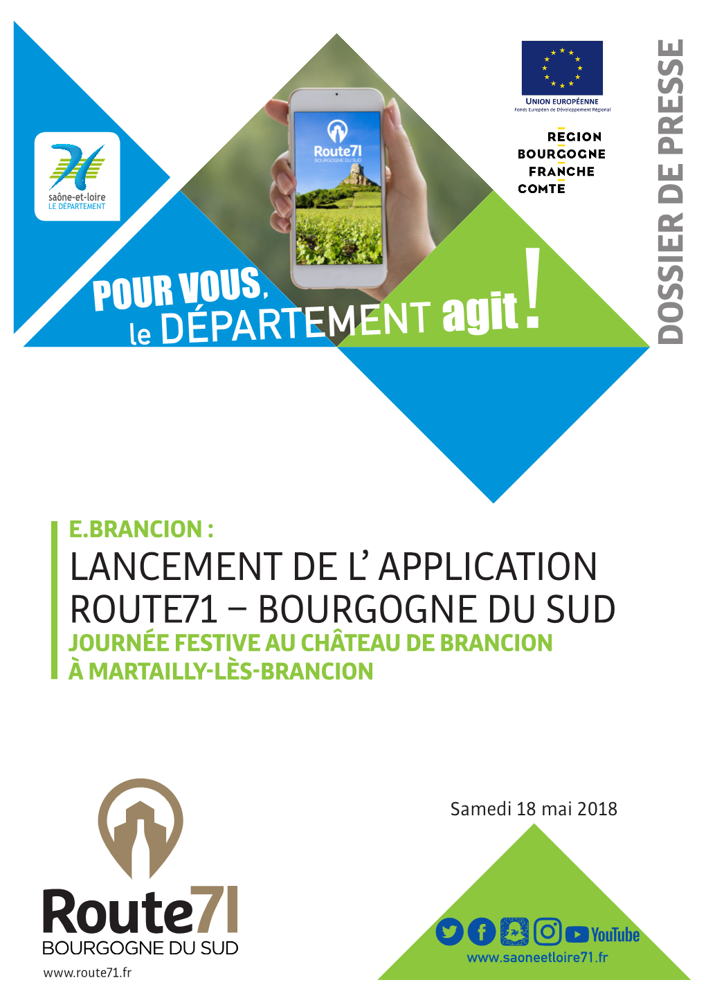 Lancement De L' Application Route71 – Bourgogne Du