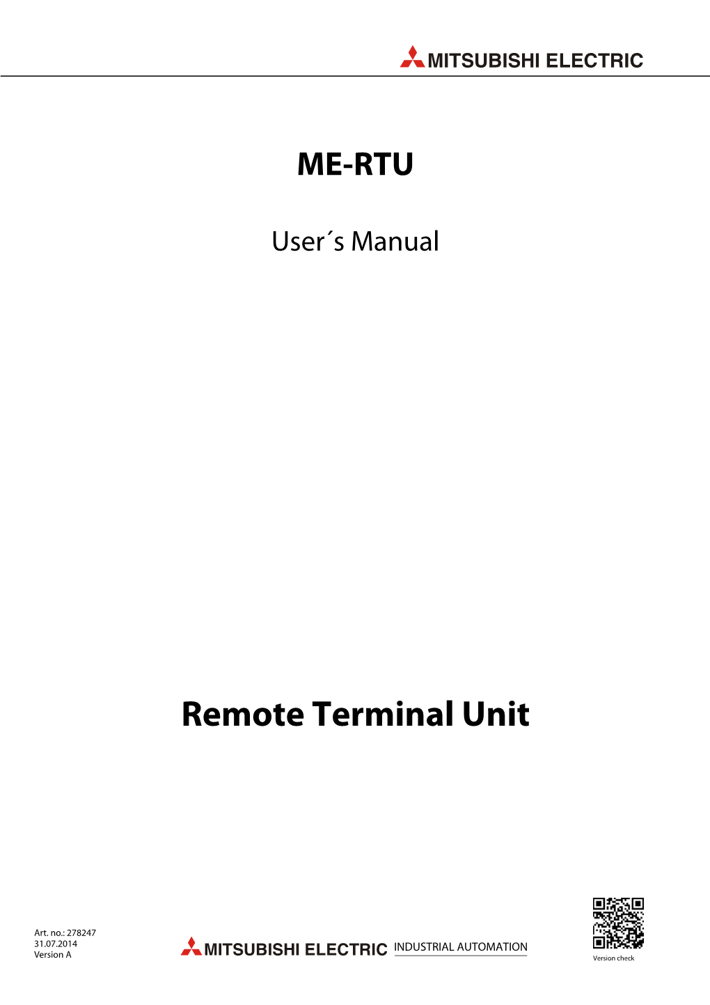 User´S Manual Remote Terminal Unit