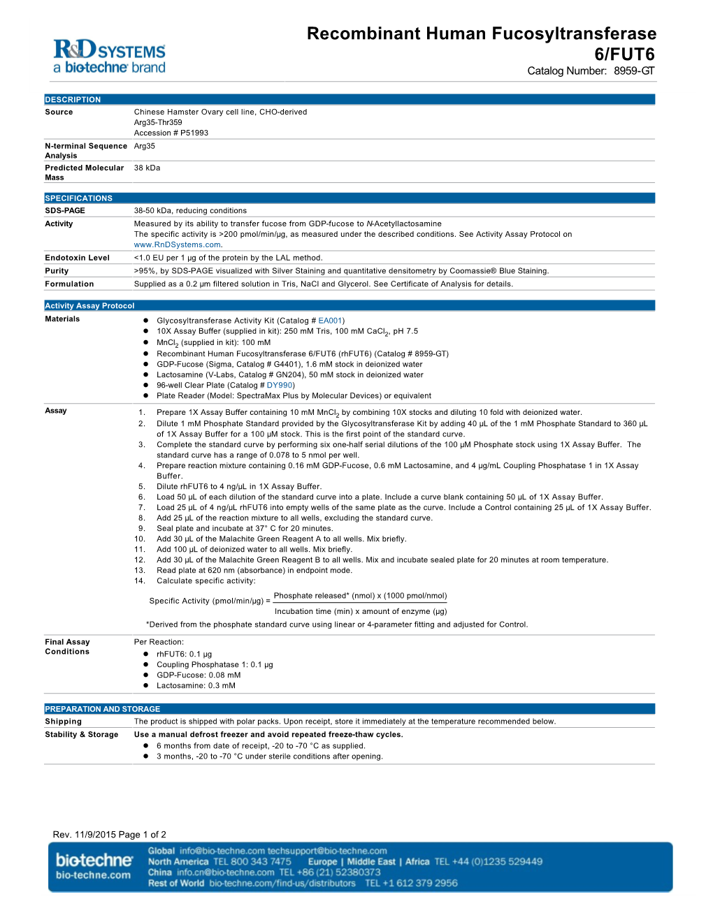 Recombinant Human Fucosyltransferase 6/FUT6