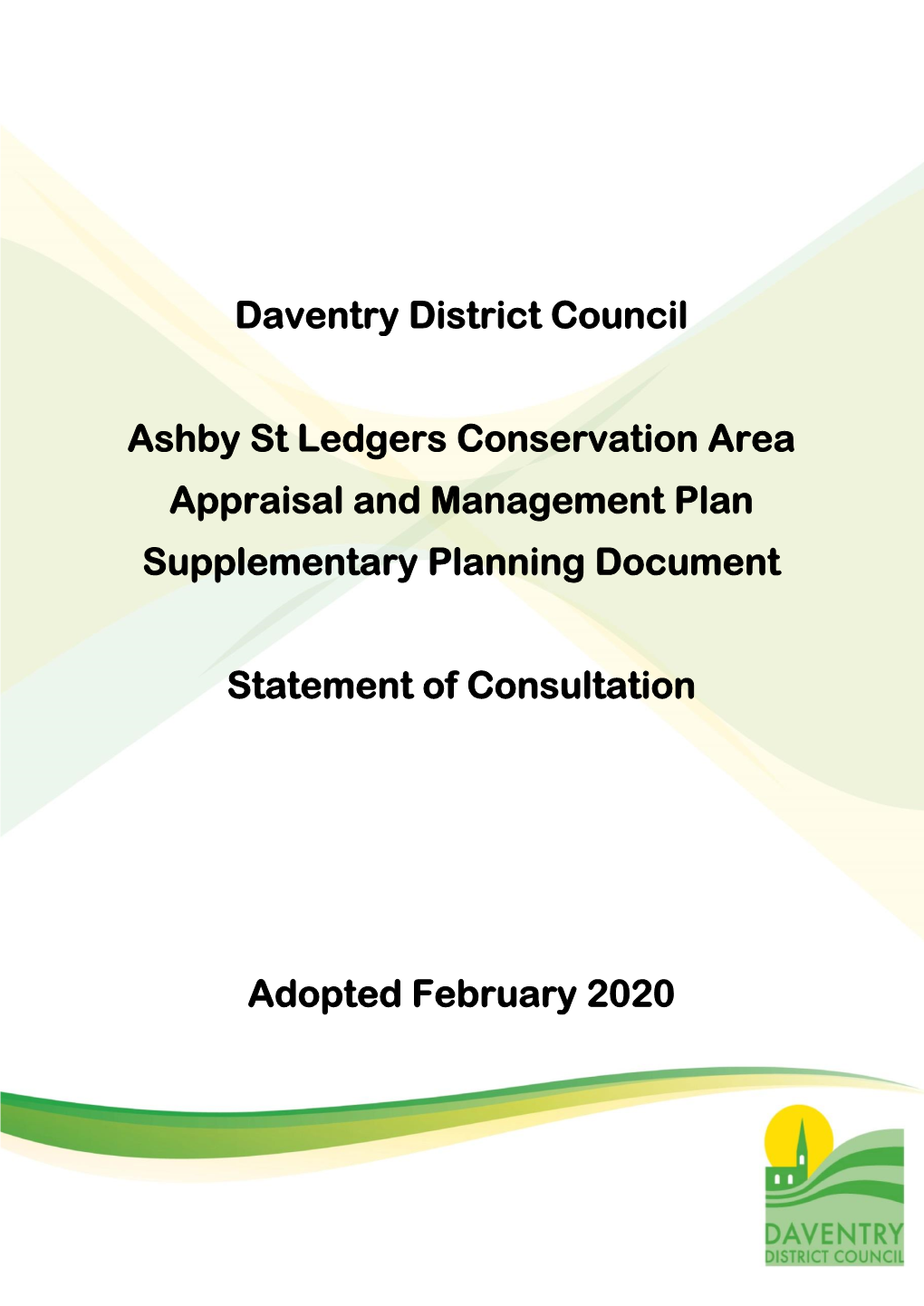 Ashby St Ledgers Statement of Consultation