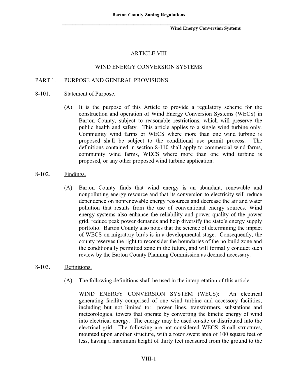 Barton County Zoning Regulations s1