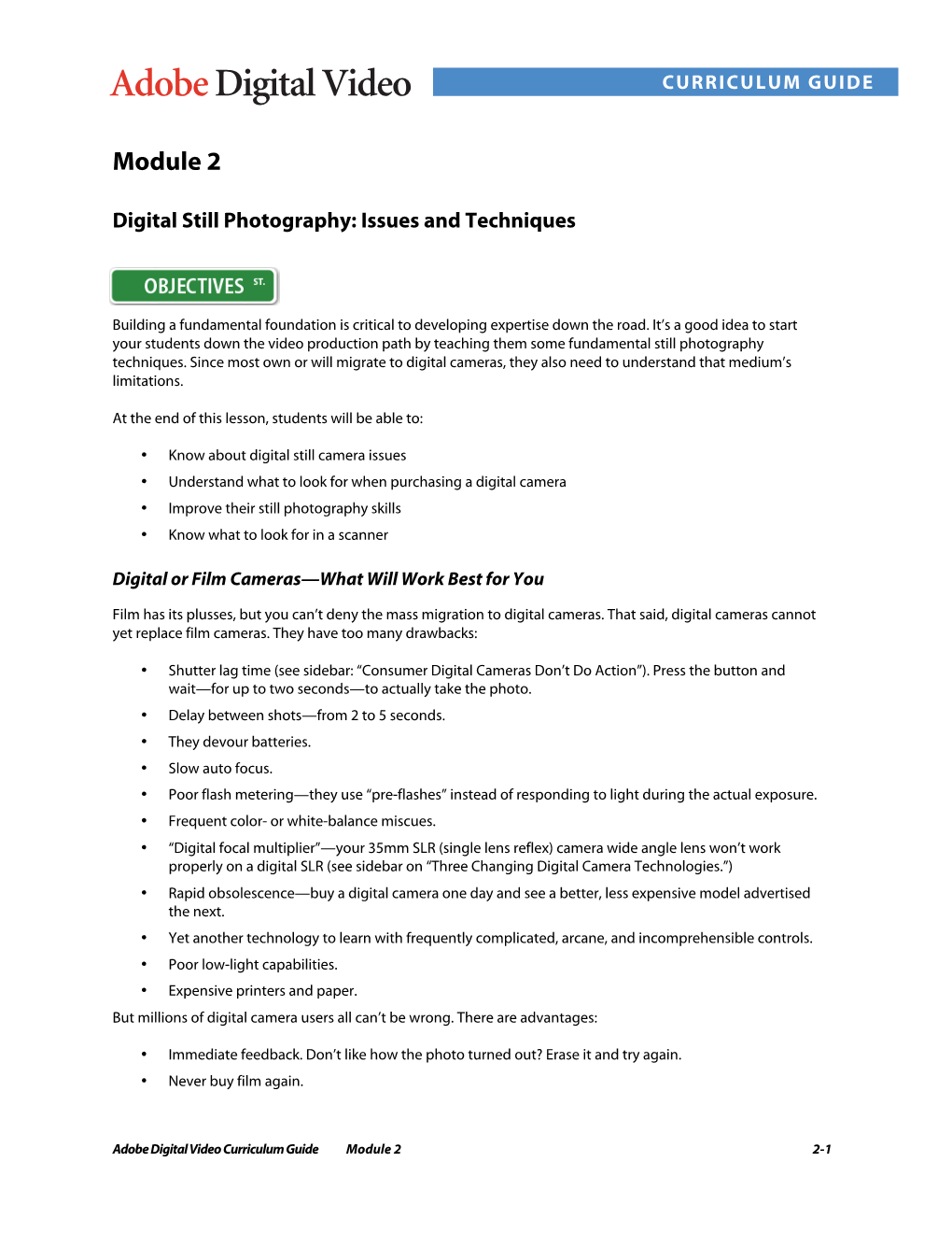 Still Photo Tips (PDF)