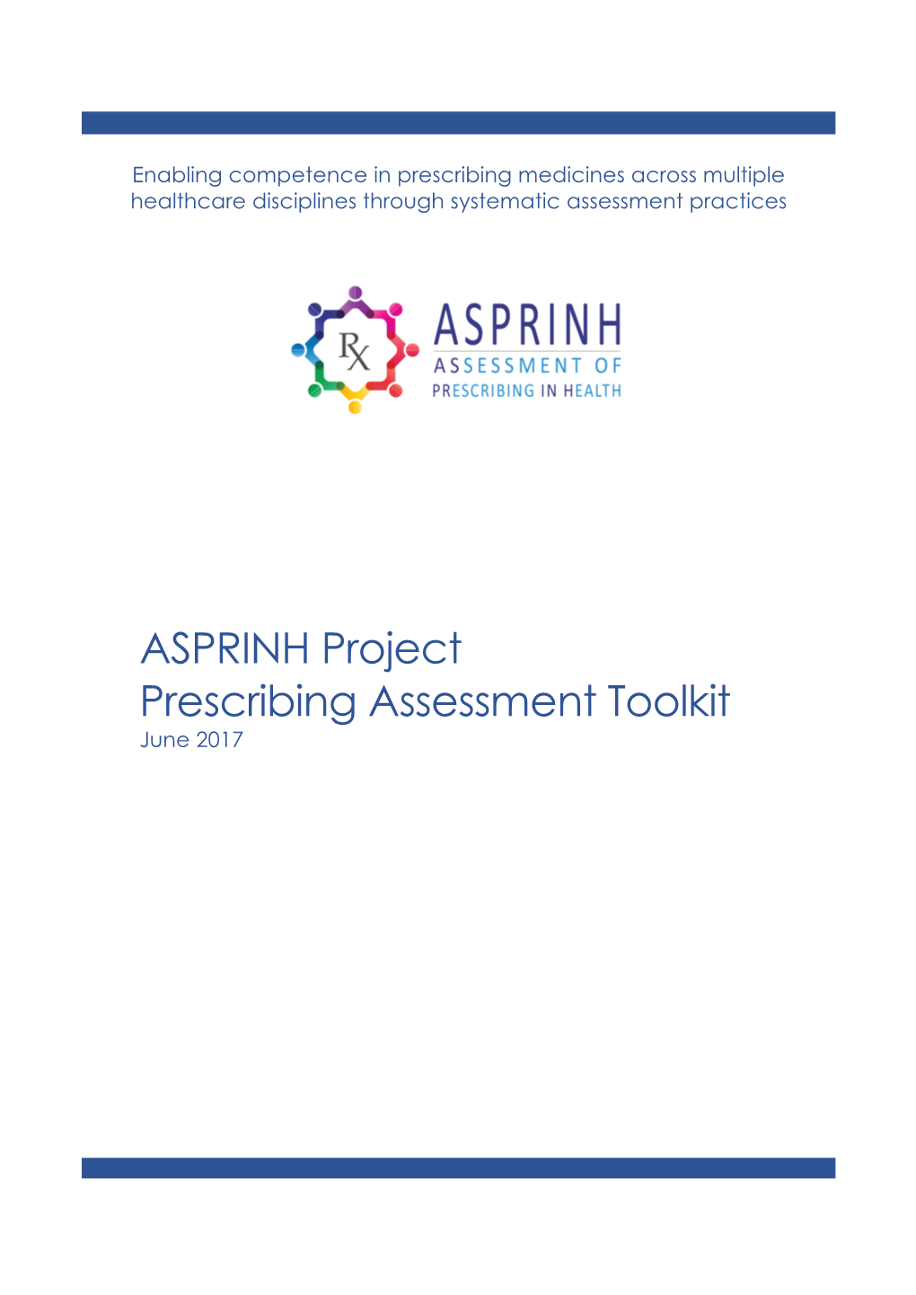 ASPRINH Project Prescribing Assessment Toolkit June 2017