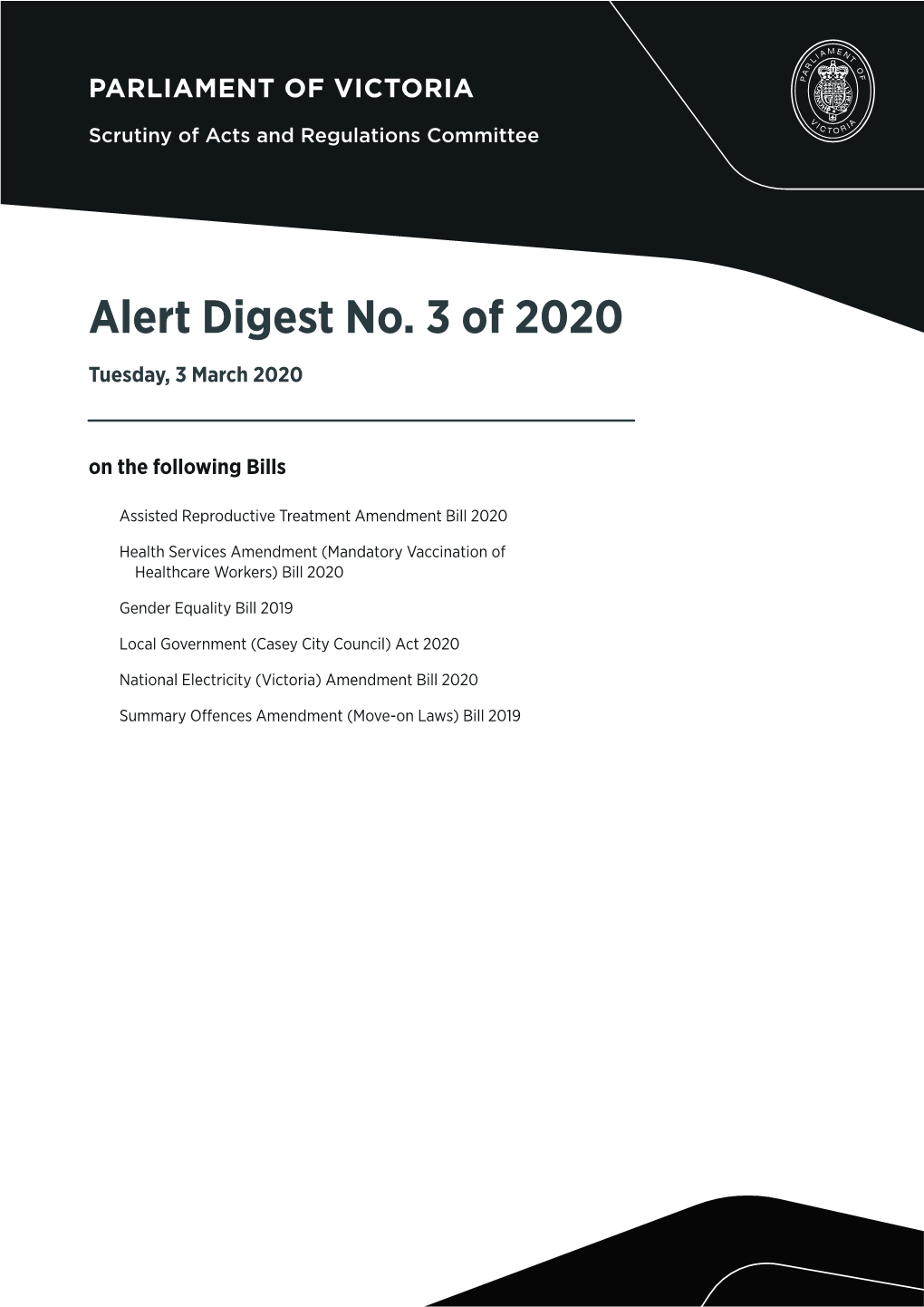 Alert Digest No. 3 of 2020