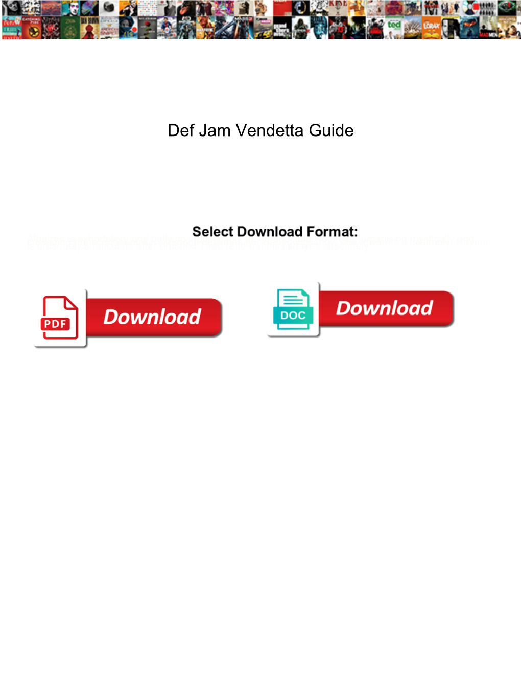 Def Jam Vendetta Guide