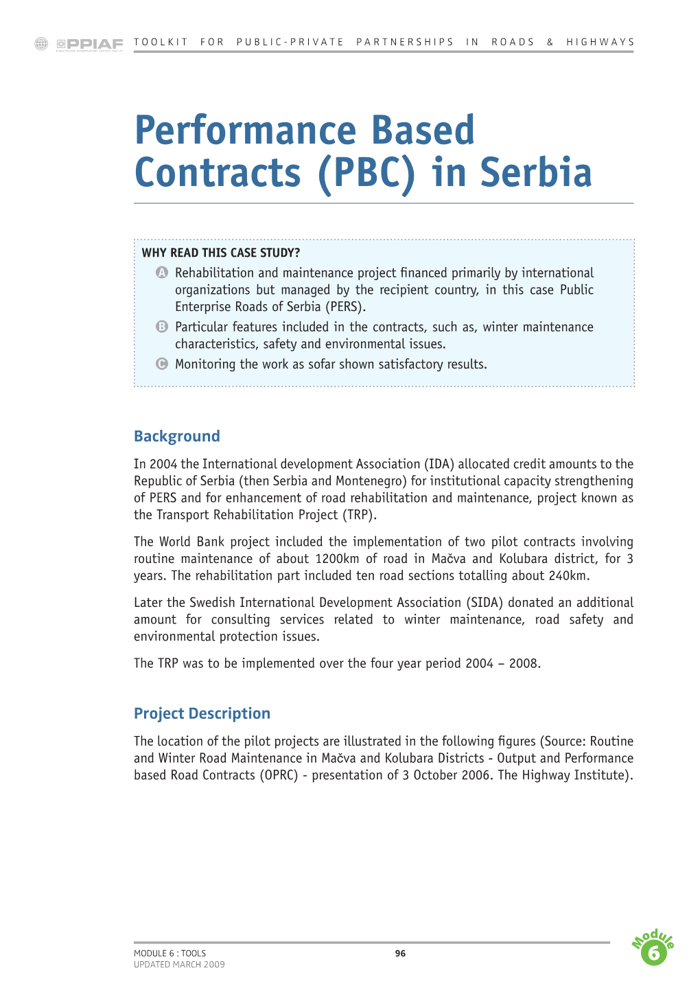 Performance Based Contracts (PBC) in Serbia
