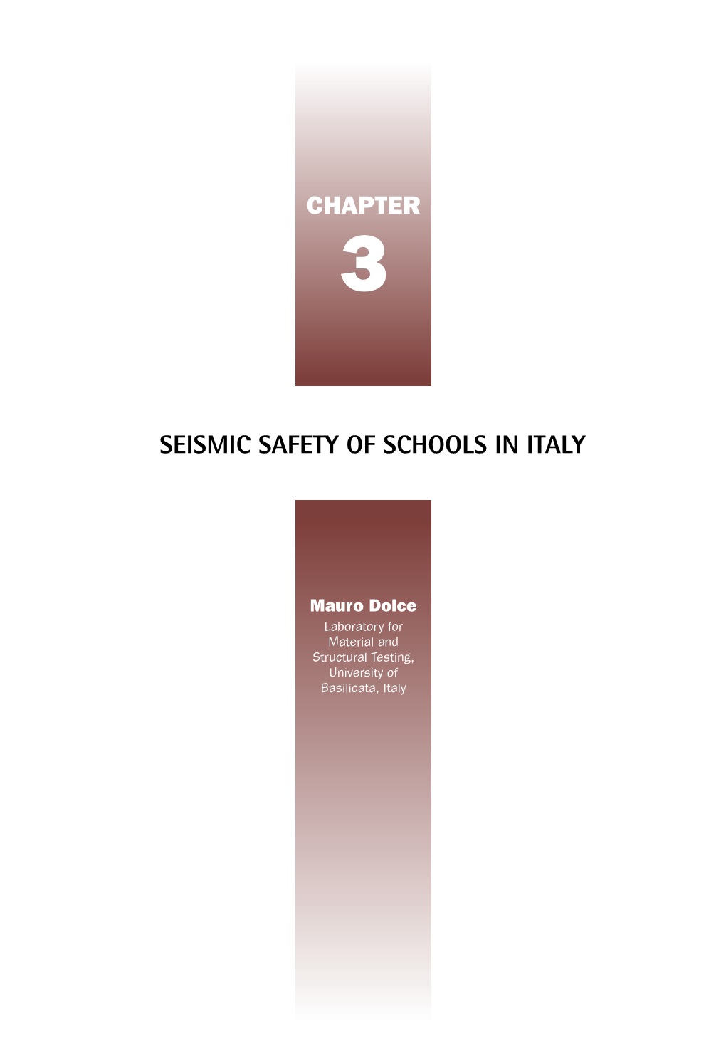 Chapter Seismic Safety of Schools in Italy