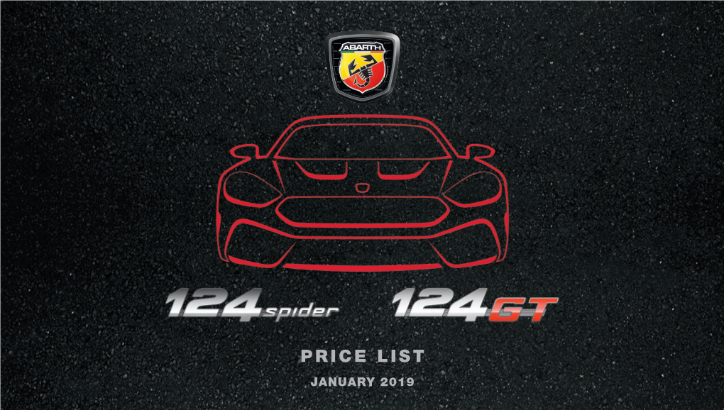 Price List January 2019
