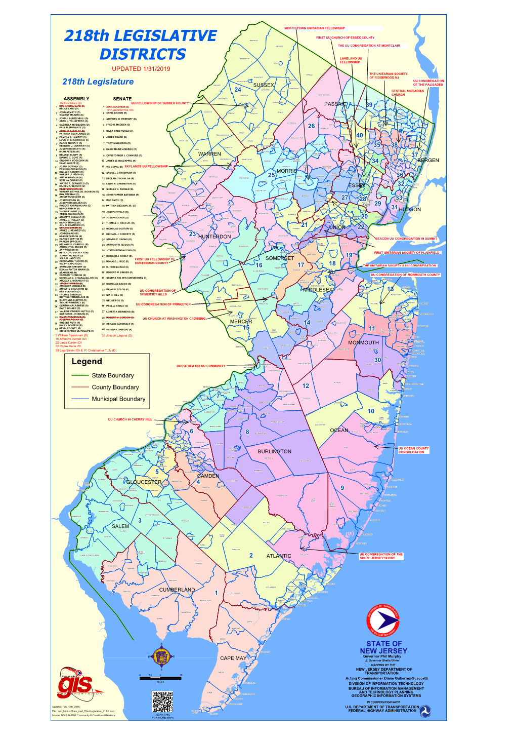 218Th LEGISLATIVE DISTRICTS