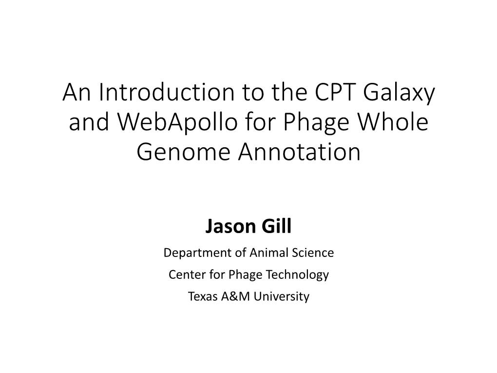 2019 Evergreen Genomics Workshop – Galaxy and Webapollo