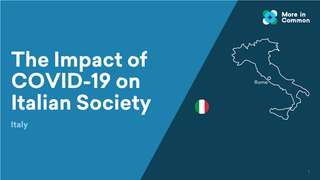 The Impact of COVID-19 on Italian Society