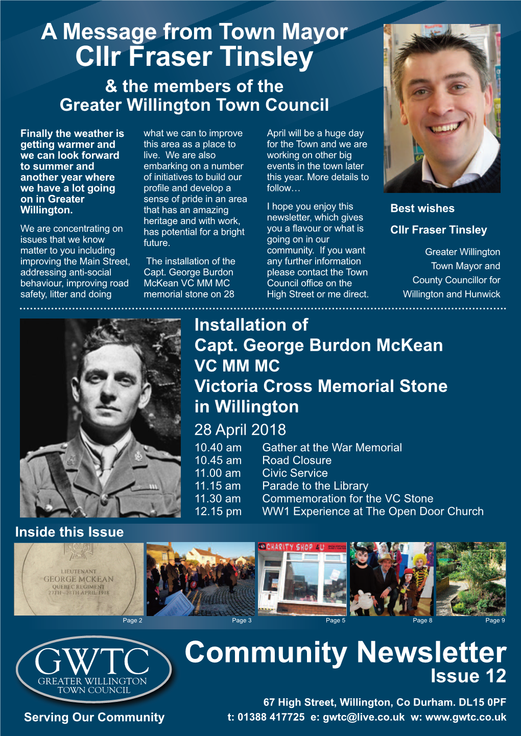 Community Newsletter Issue 12 67 High Street, Willington, Co Durham