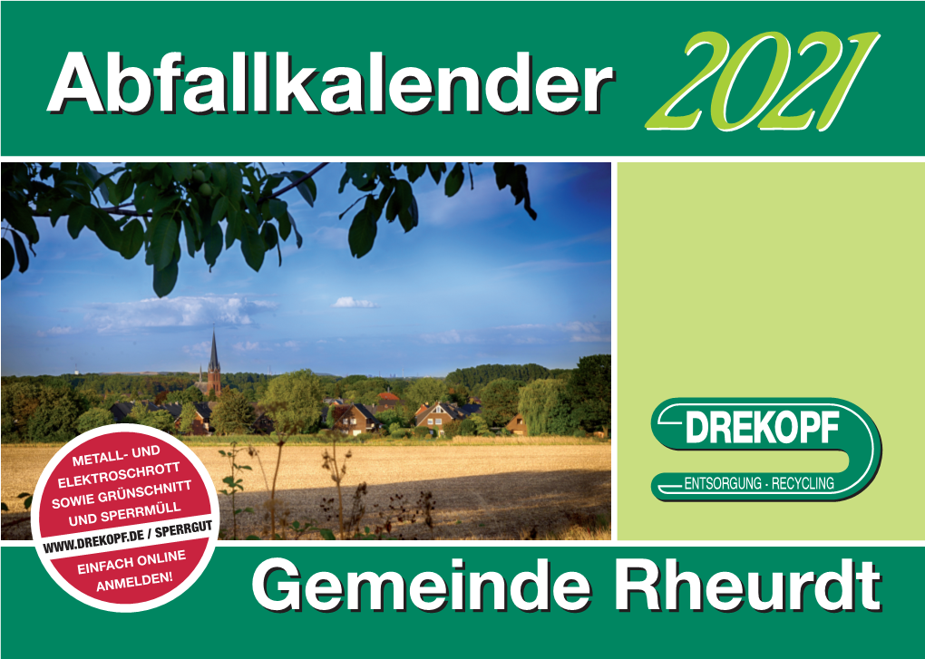 Abfallkalender 2021 Als PDF, 6,3 MB