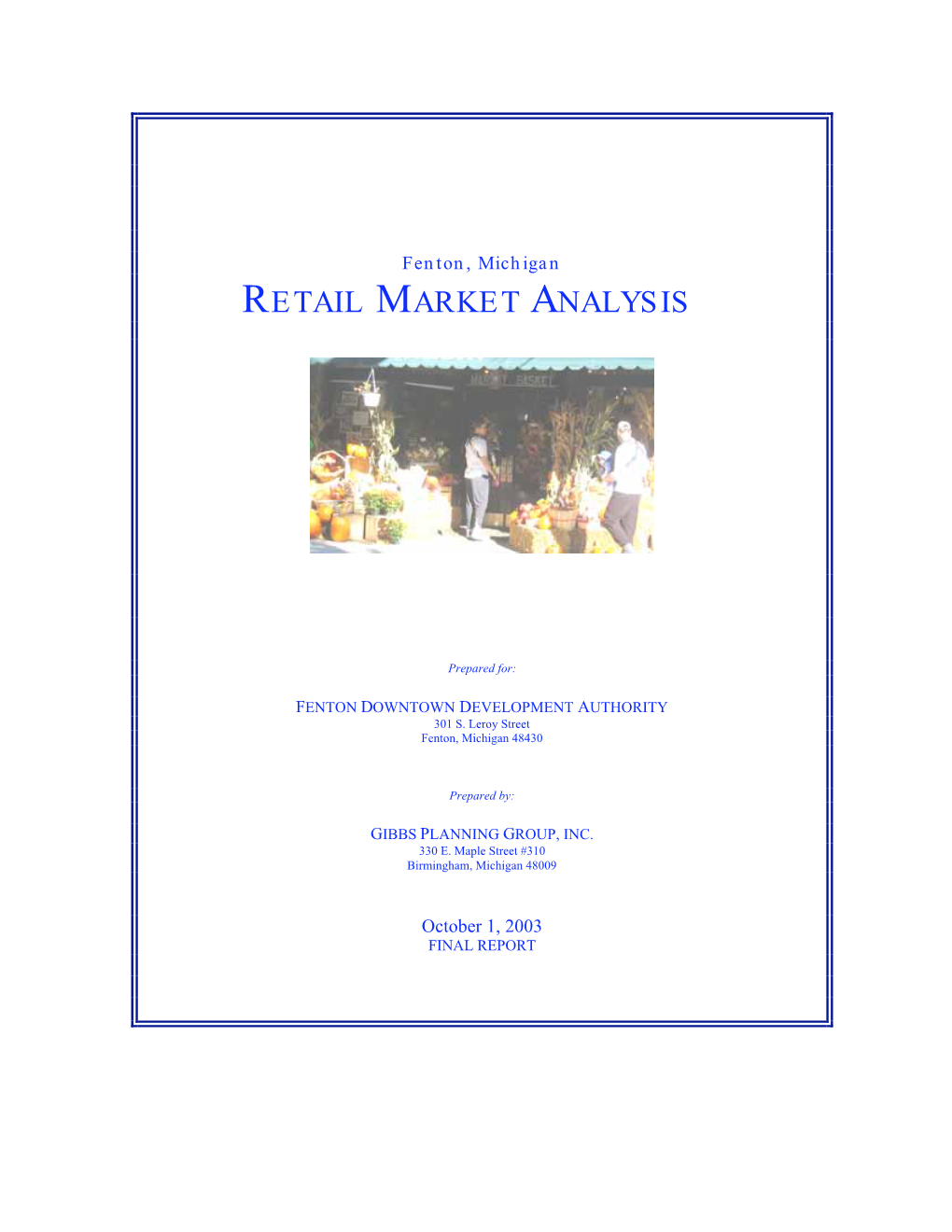 Fenton Retail Market Analysis