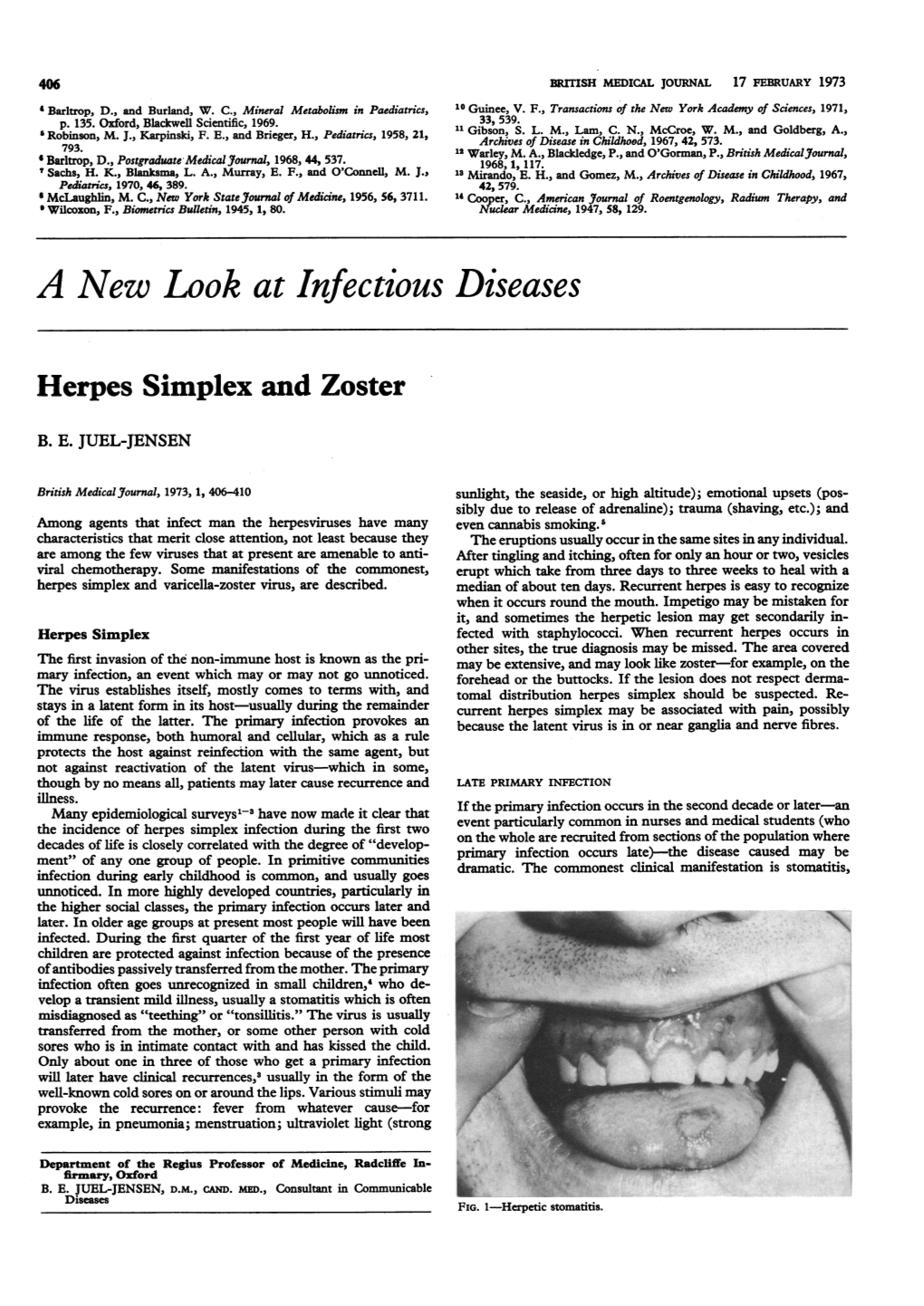 A New Look at Infectious Diseases