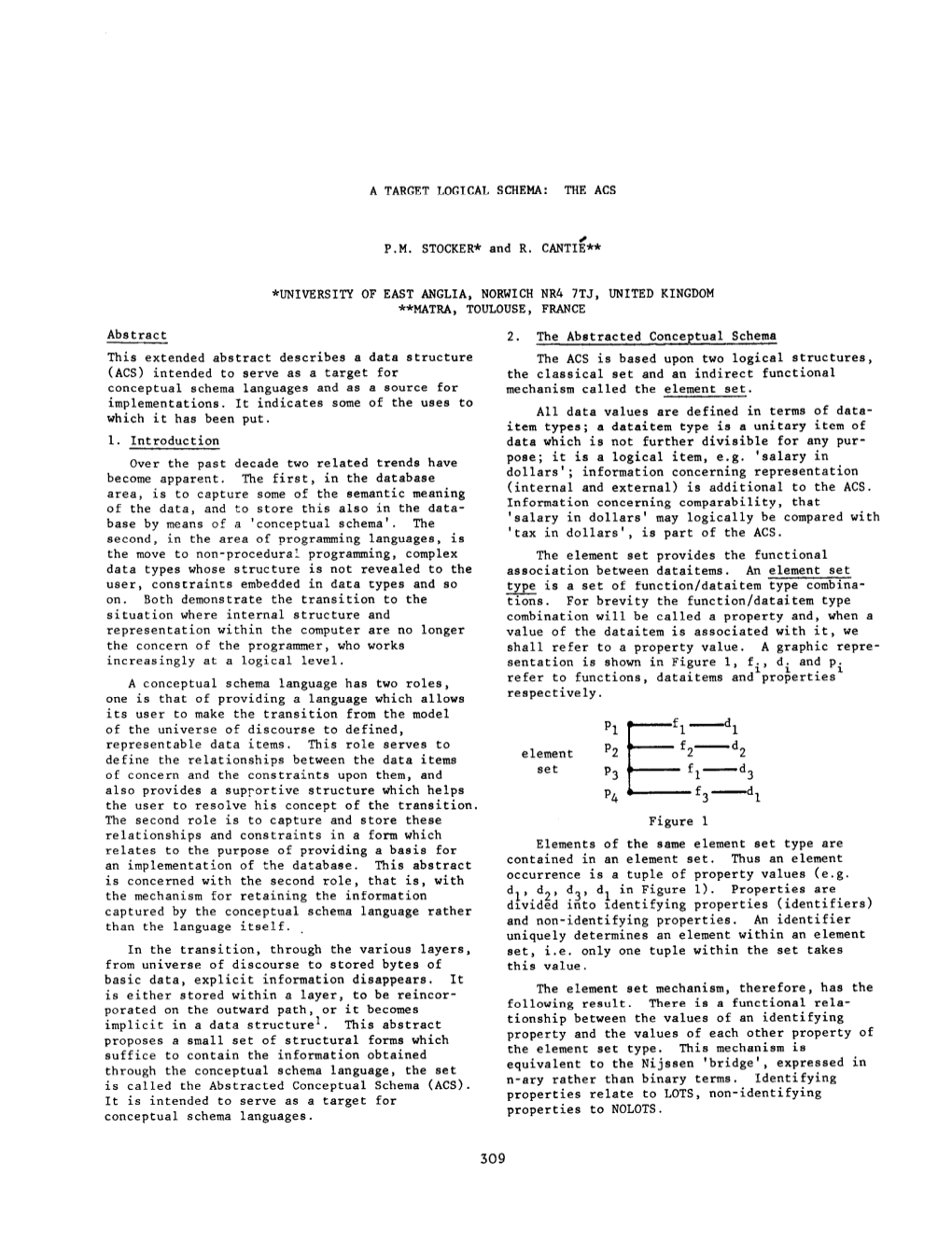 A Target Logical Schema: the Acs