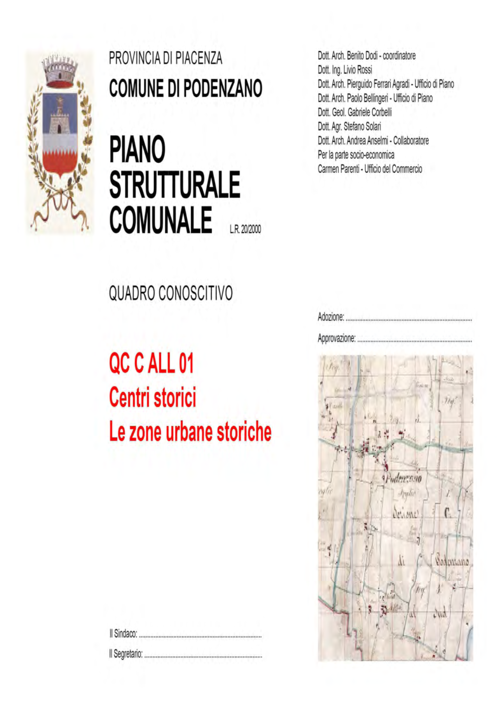 Comune Di Podenzano Quadro Conoscitivo Piano Strutturale Comunale Sistema Territoriale