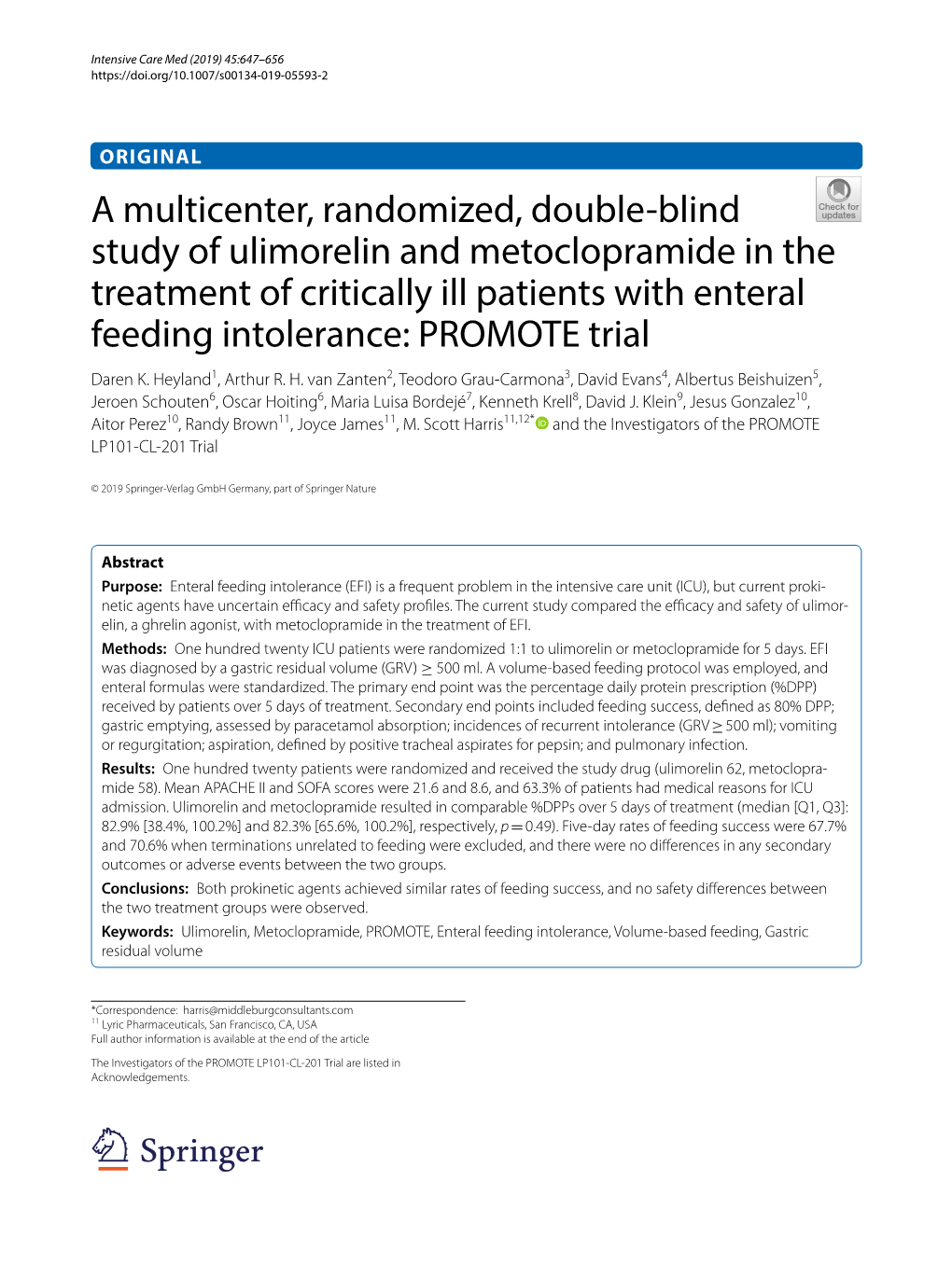 A Multicenter, Randomized, Double-Blind Study of Ulimorelin And