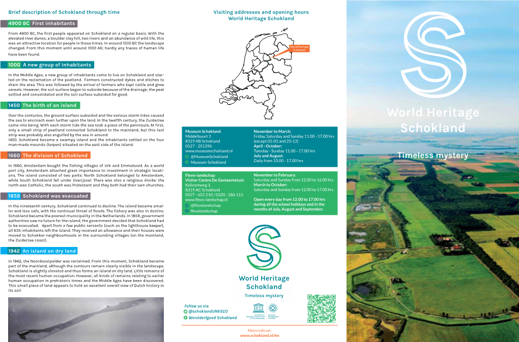 The Brochure About World Heritage Schokland