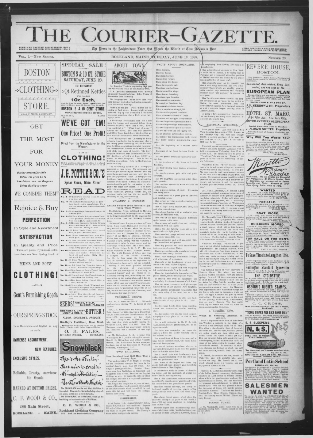 Courier Gazette : June 19, 1888