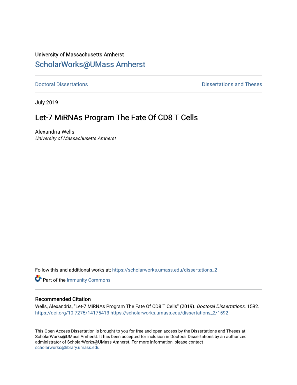 Let-7 Mirnas Program the Fate of CD8 T Cells