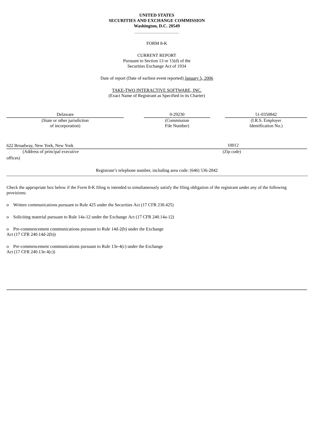 UNITED STATES SECURITIES and EXCHANGE COMMISSION Washington, DC 20549