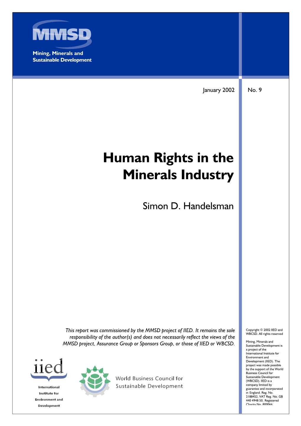 Human Rights in the Minerals Industry