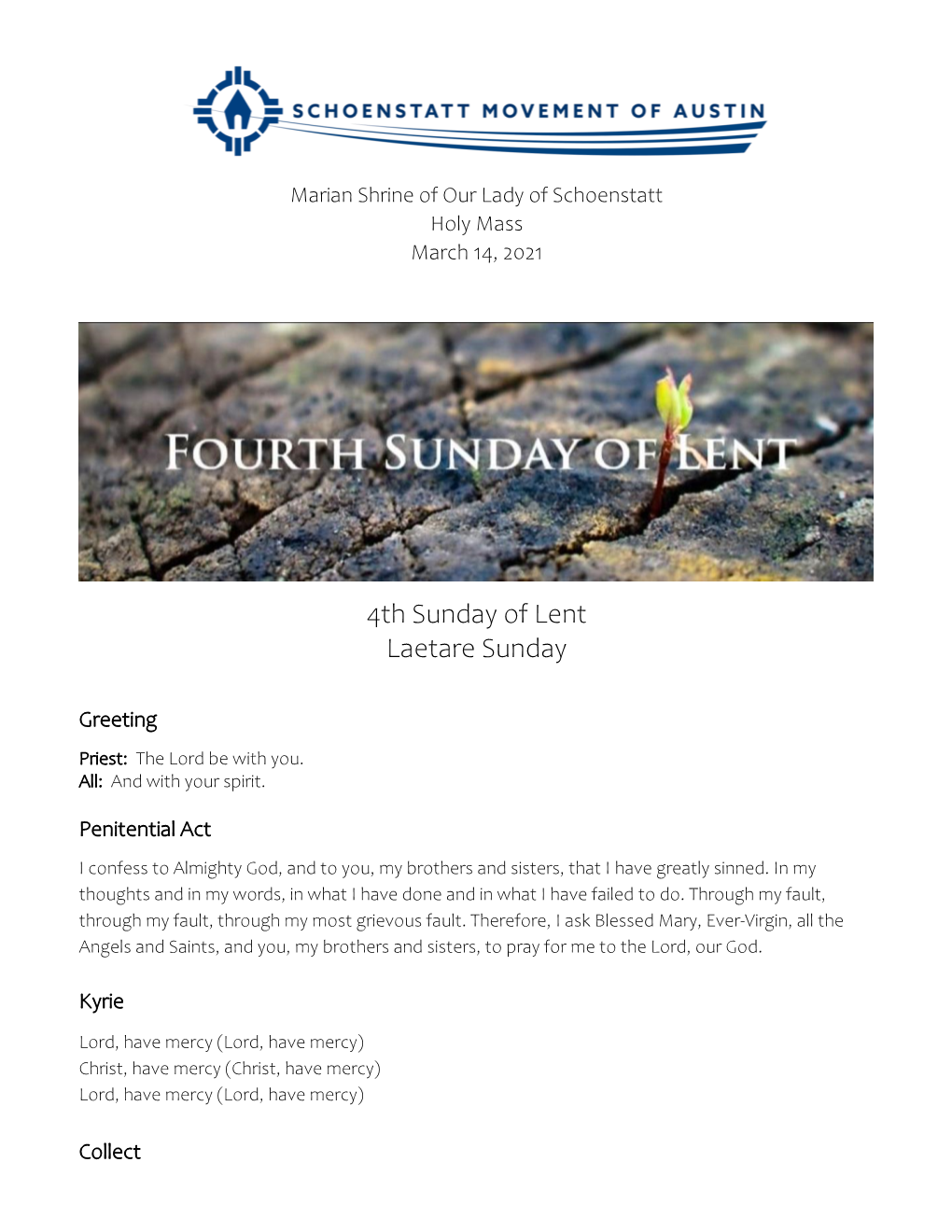 4Th Sunday of Lent Laetare Sunday
