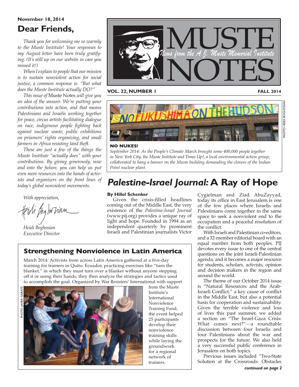 Palestine-Israel Journal:A Ray of Hope