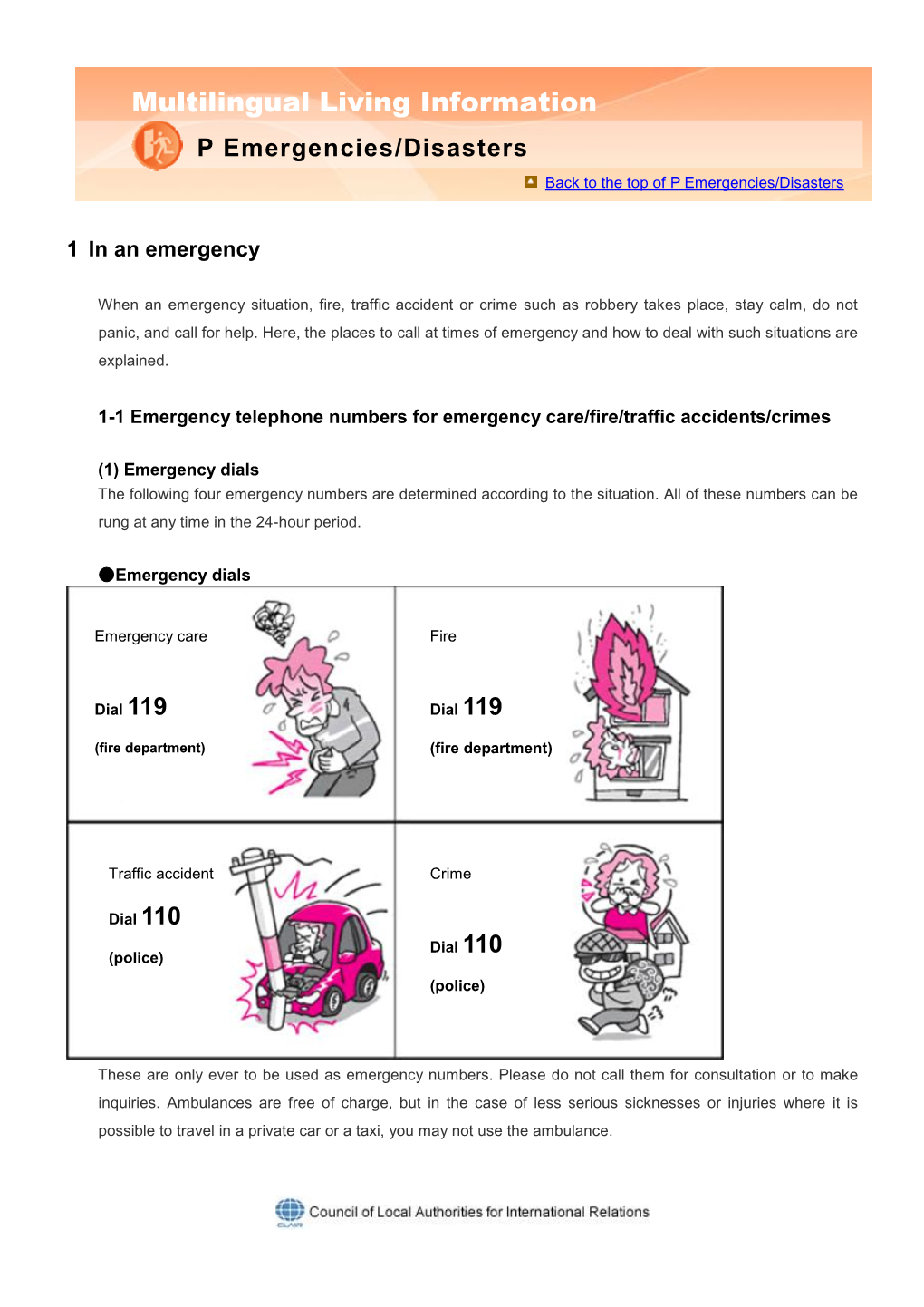 P Emergencies/Disasters