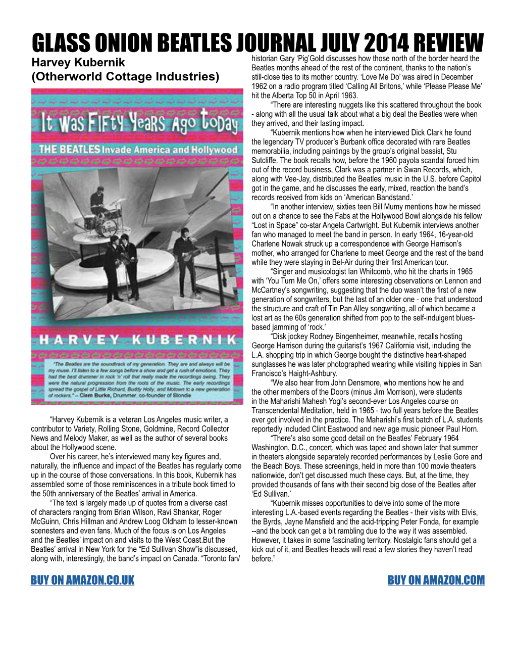 Glass Onion Beatles Journal July 2014 Review