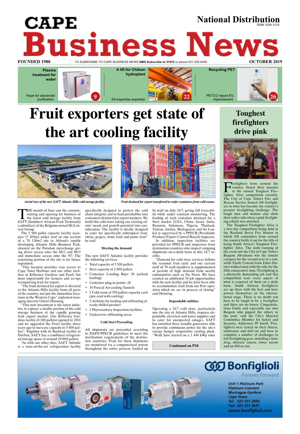 Fruit Exporters Get State of the Art Cooling Facility Continued from P1