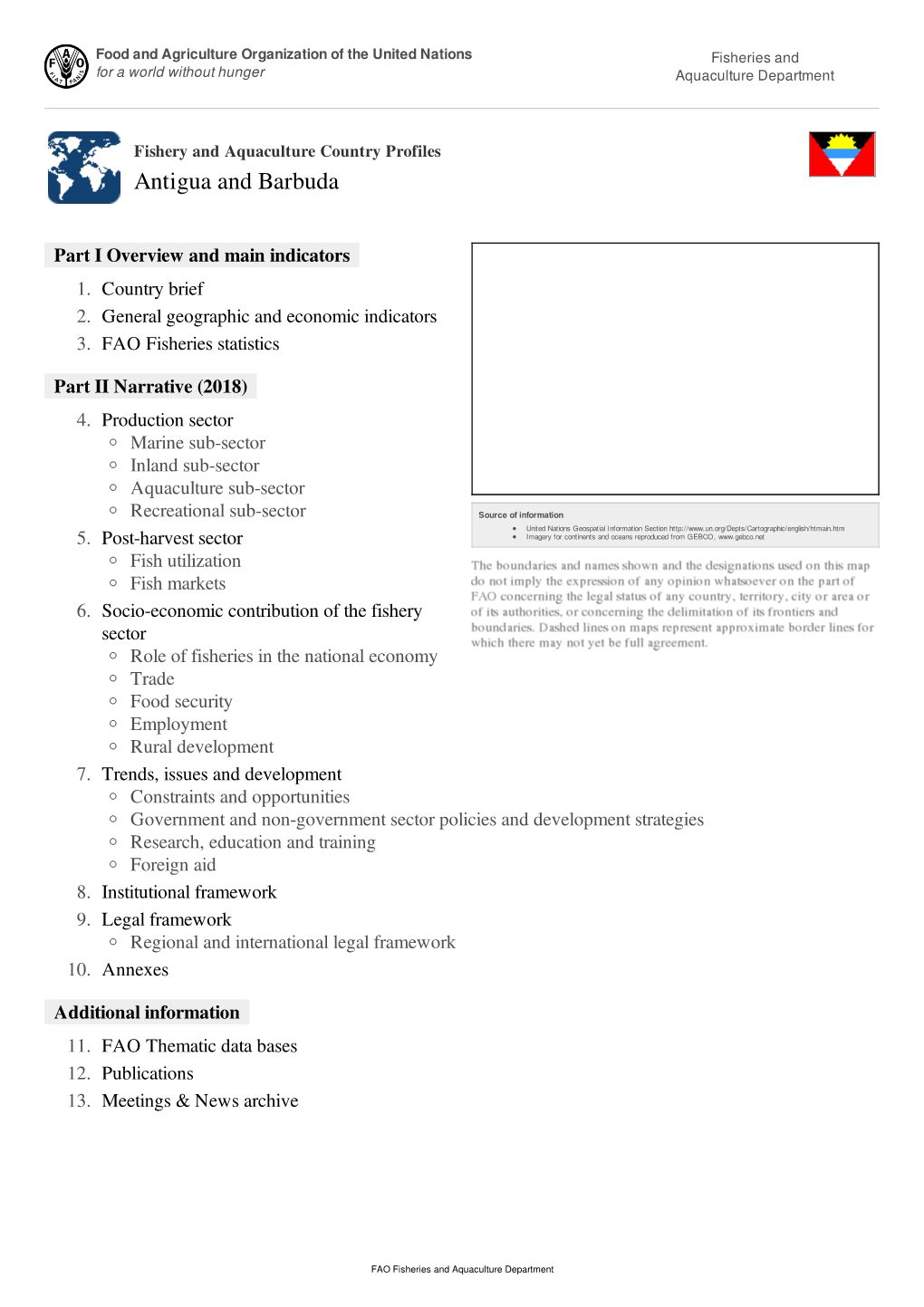 Fishery and Aquaculture Country Profiles Antigua and Barbuda