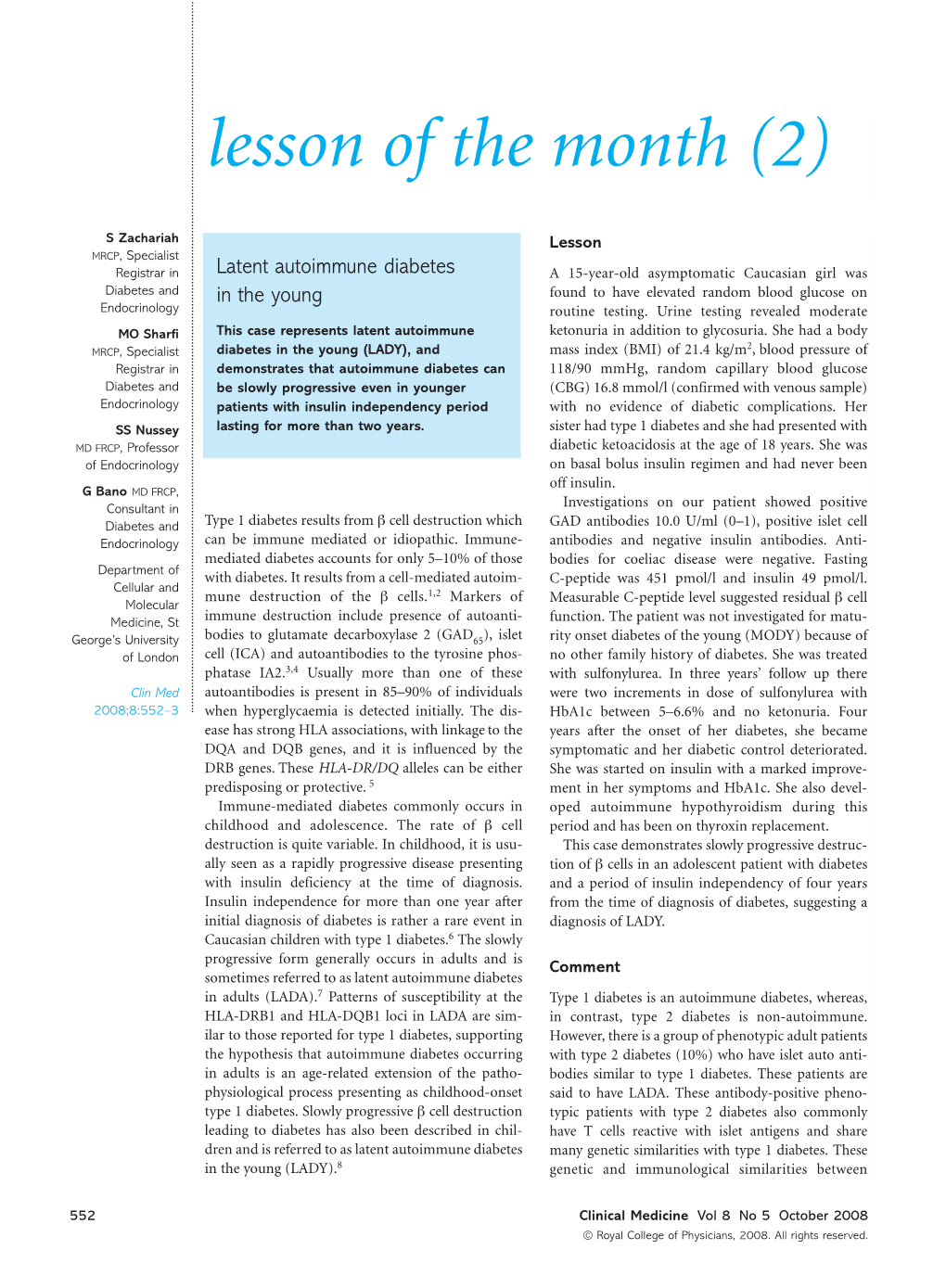 Latent Autoimmune Diabetes in the Young