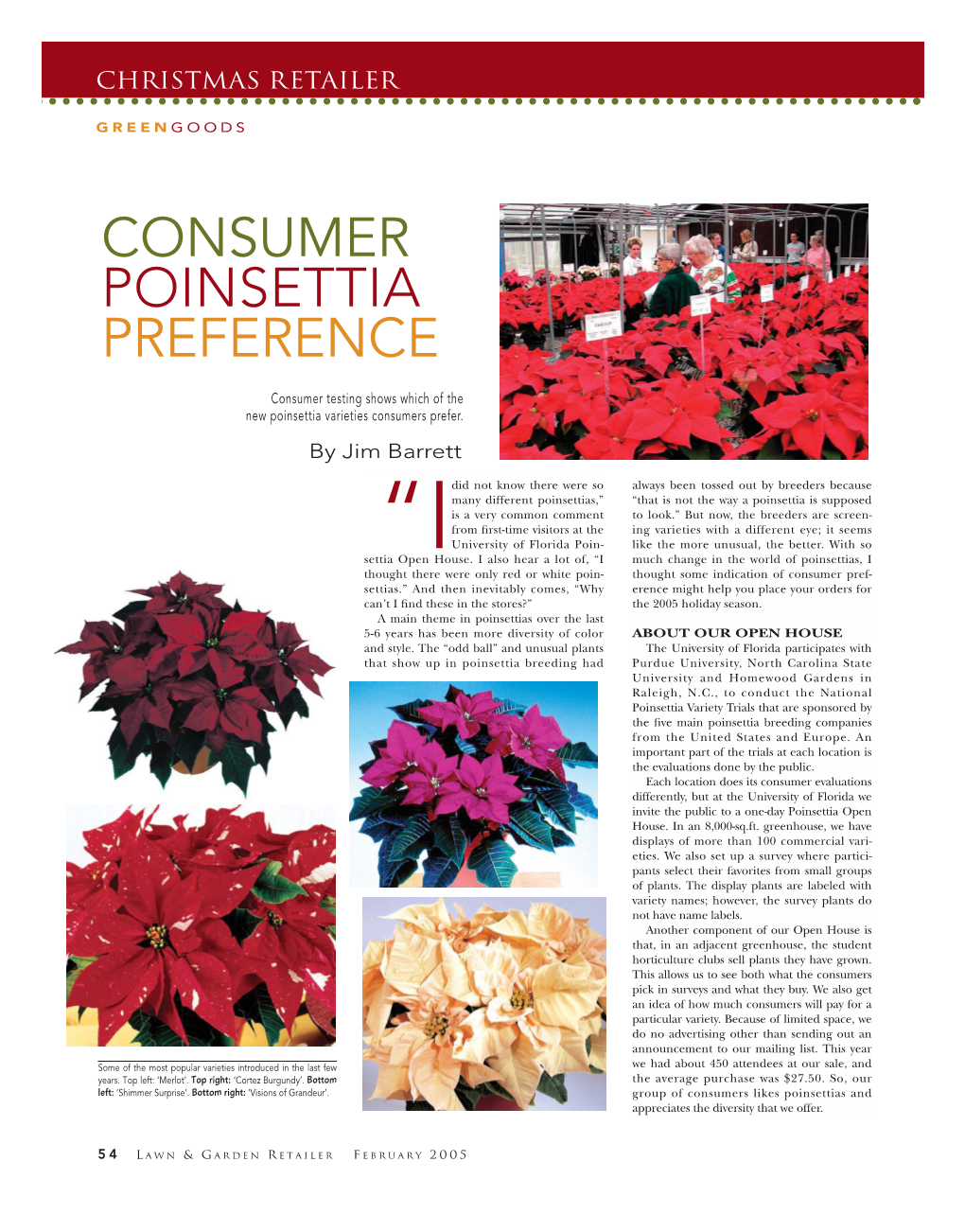 Consumer Poinsettia Preference