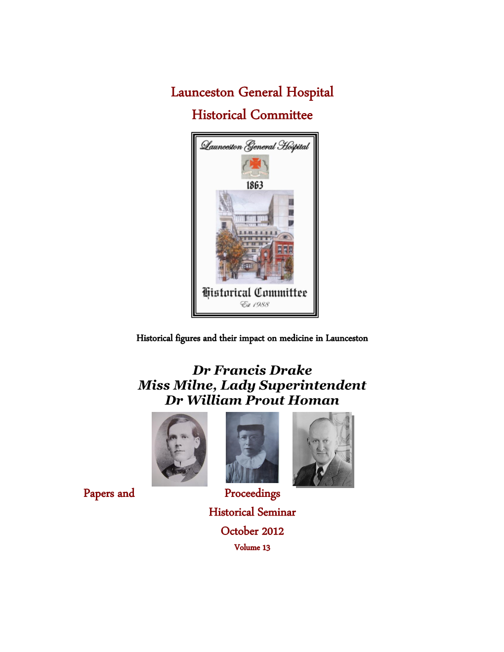 Launceston General Hospital Historical Committee