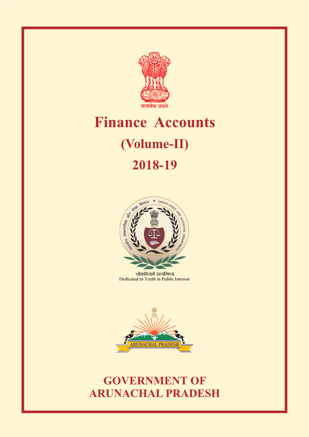 Finance Accounts, Arunachal Pradesh, 2018