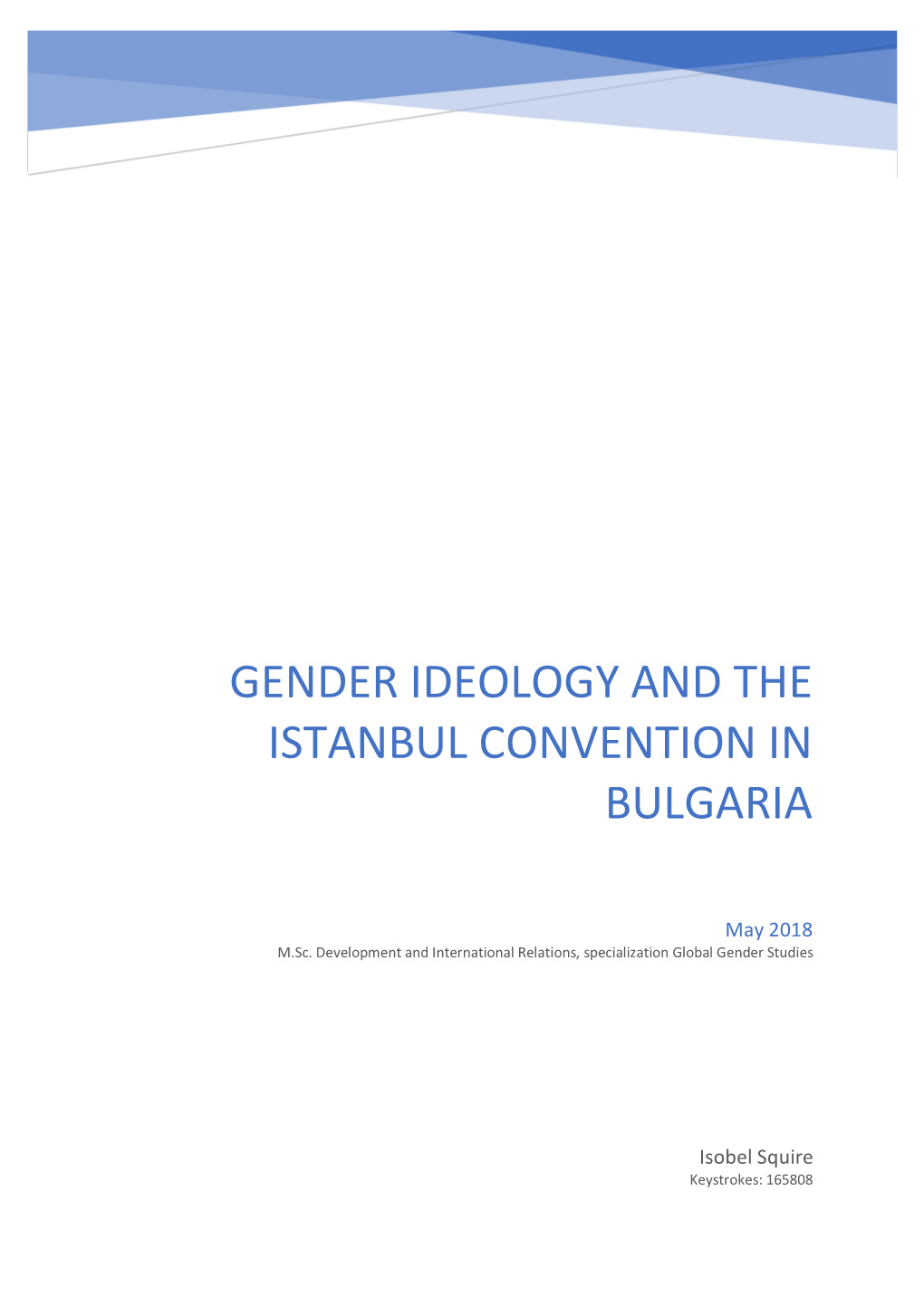 Gender Ideology and the Istanbul Convention in Bulgaria