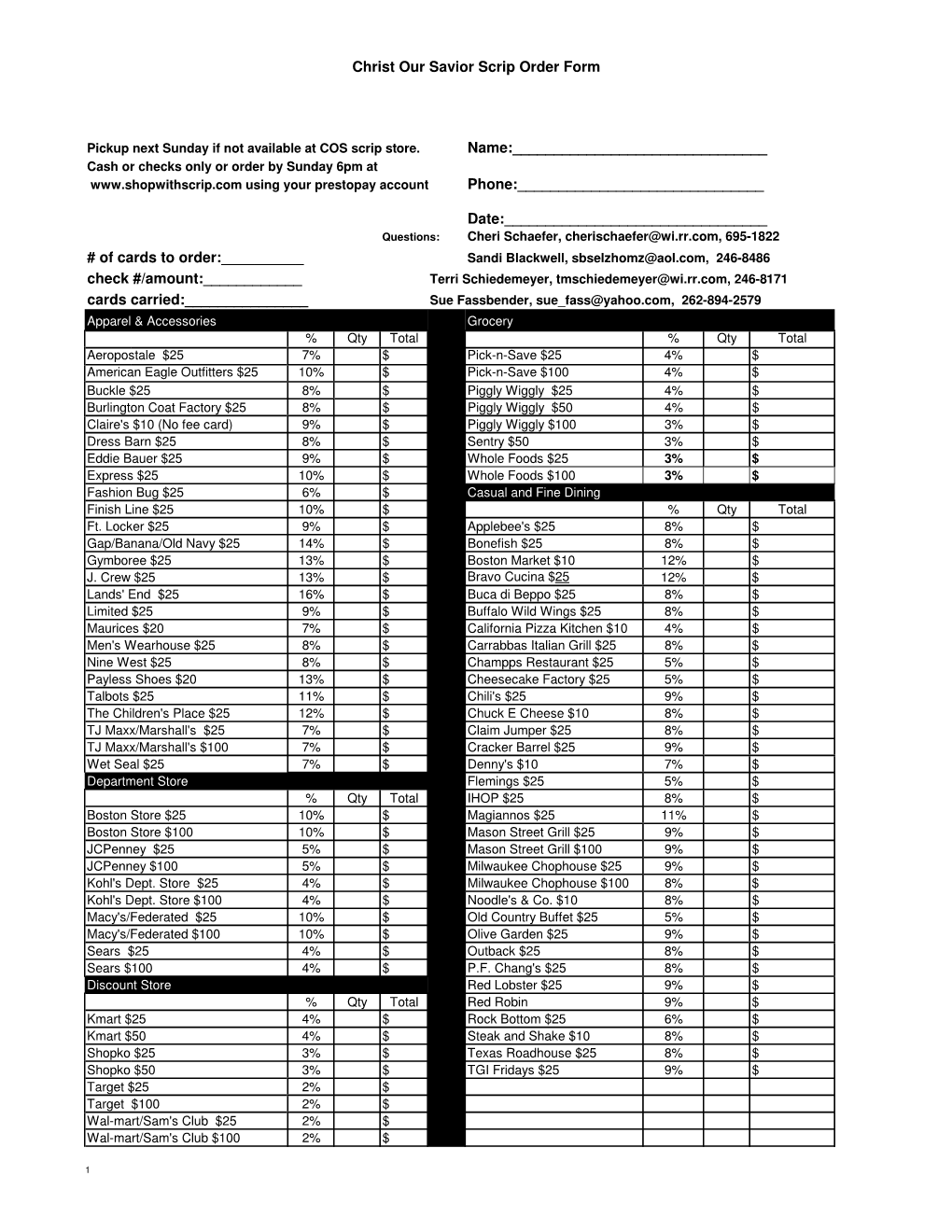 Order Form 12-10-11