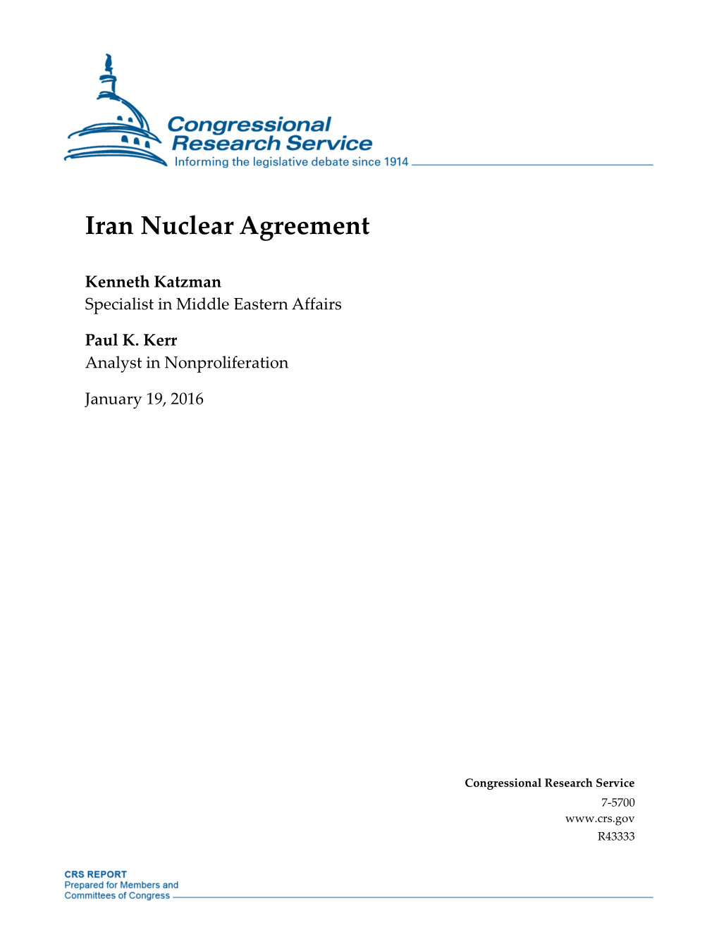 Iran Nuclear Agreement