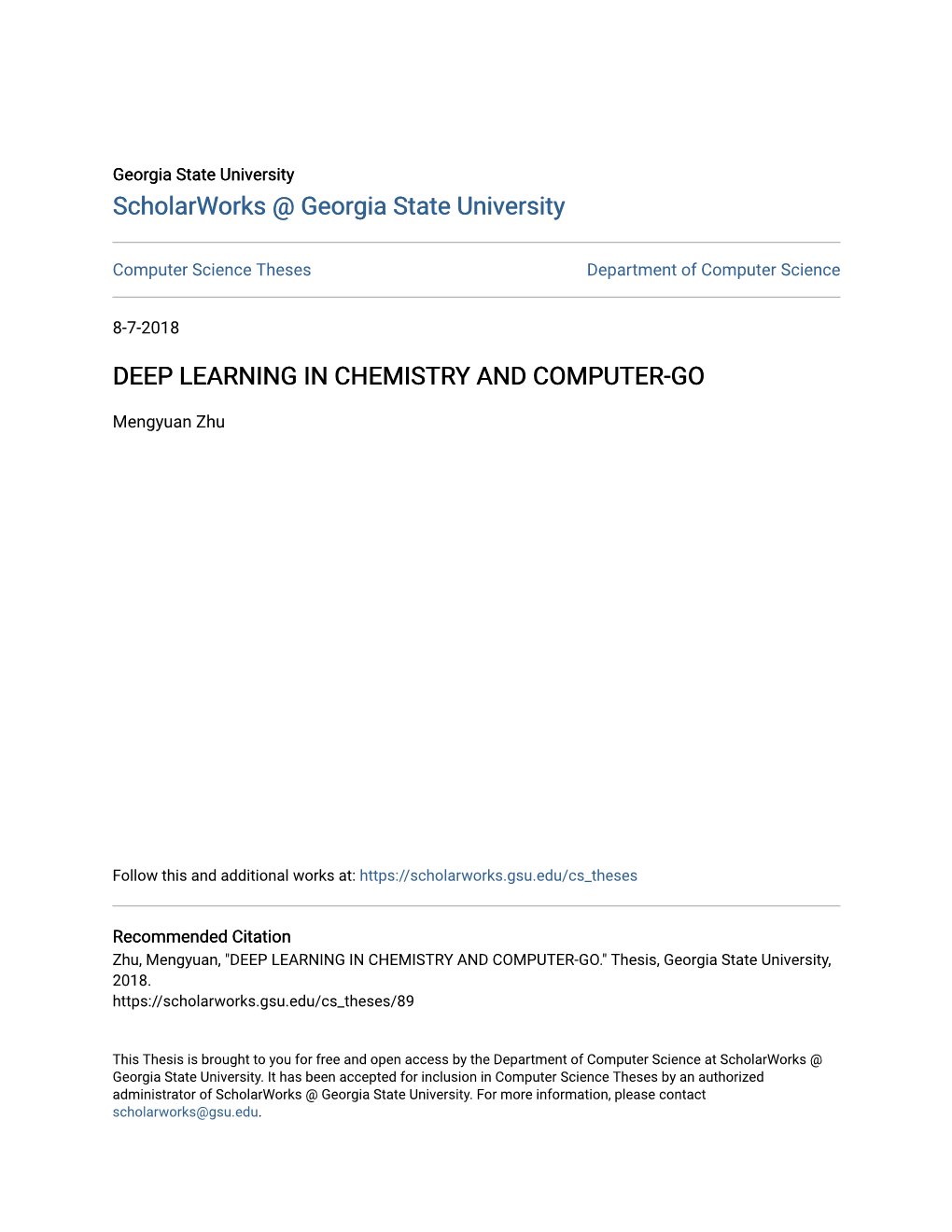 Deep Learning in Chemistry and Computer-Go