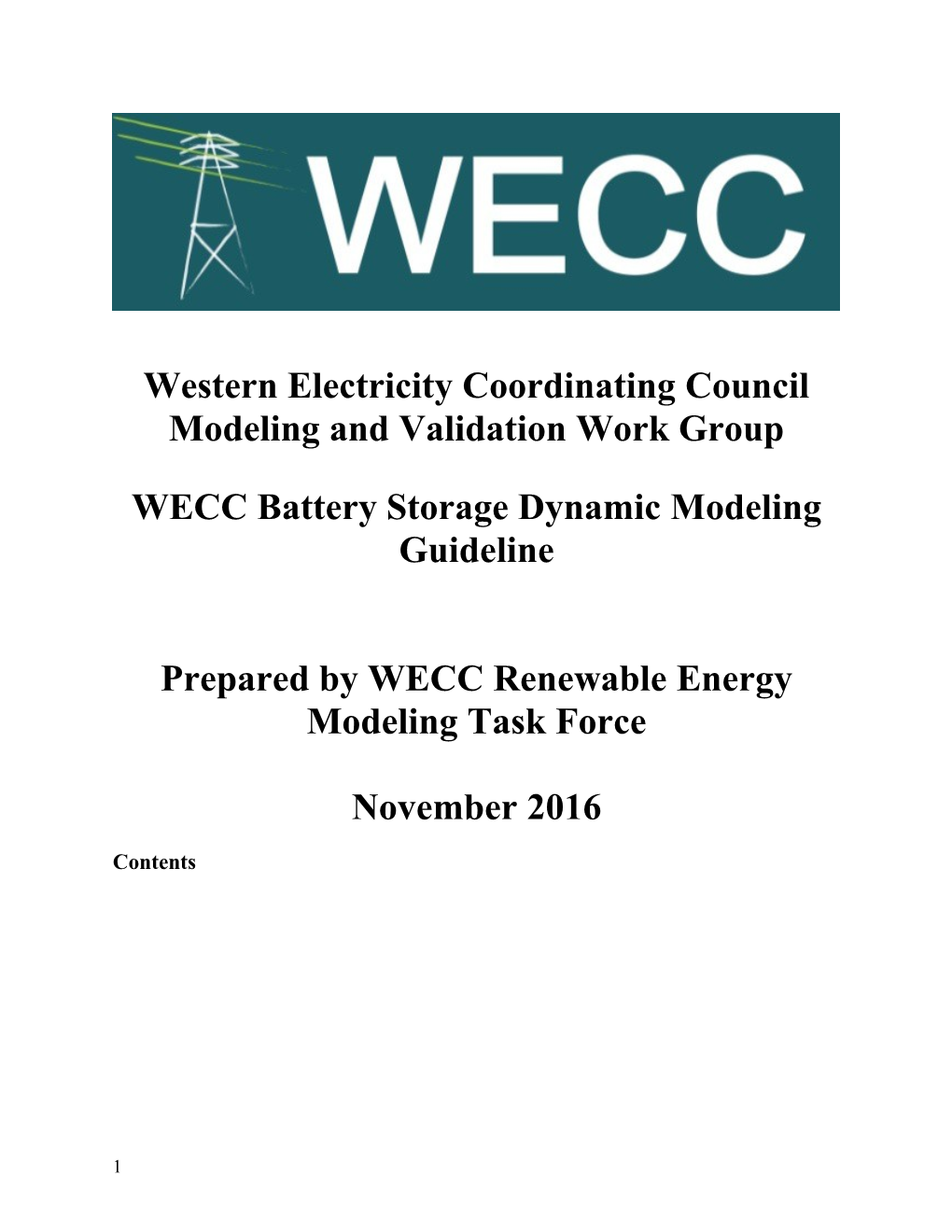 WECC Battery Storage Guideline