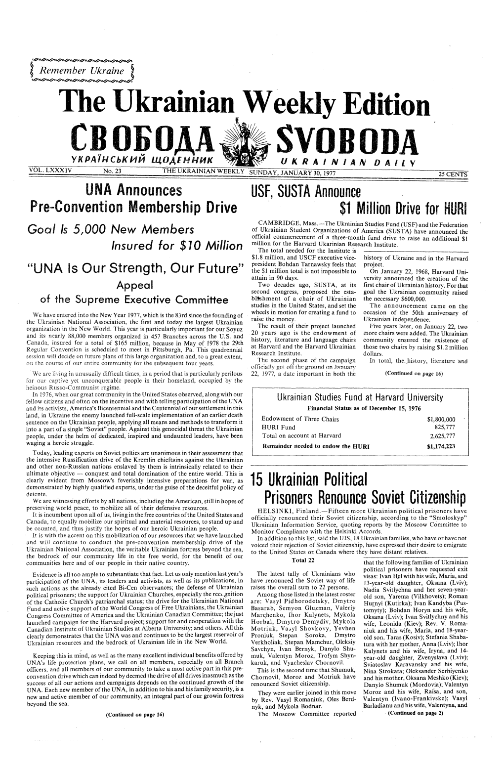 The Ukrainian Weekly 1977, No.4