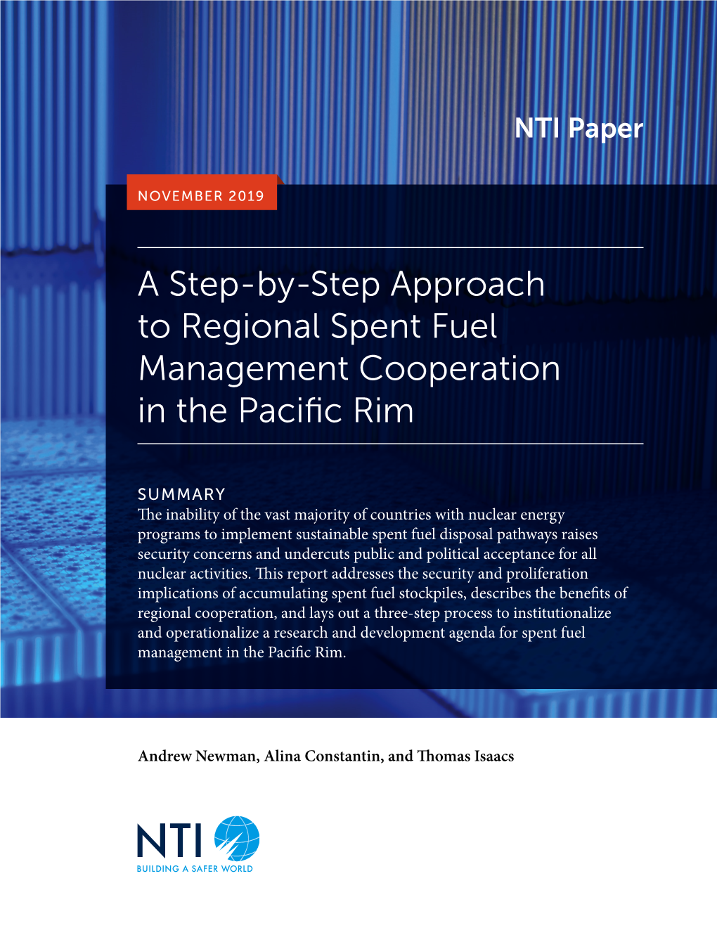 A Step-By-Step Approach to Regional Spent Fuel Management Cooperation in the Pacific Rim