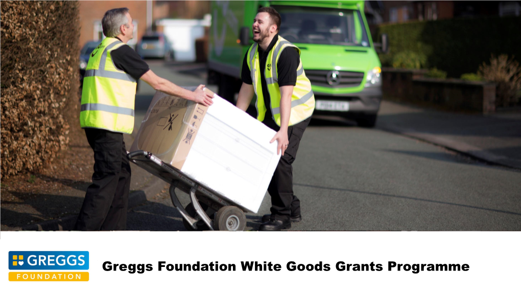 Greggs Foundation White Goods Grants Programme Electric Cookers