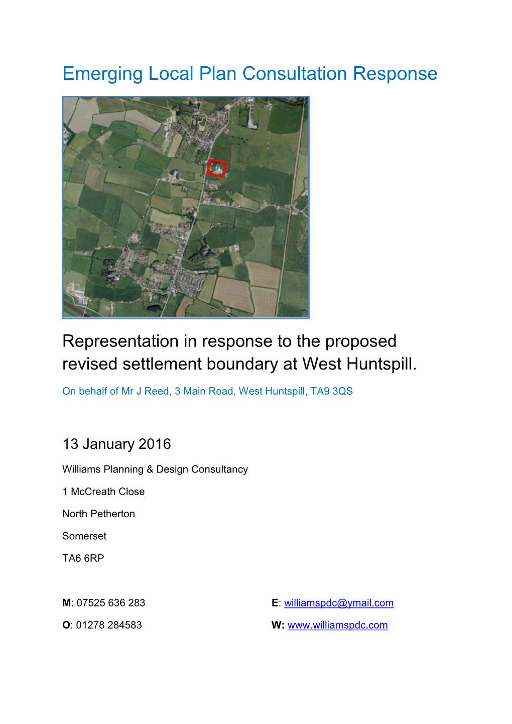 Emerging Local Plan Consultation Response