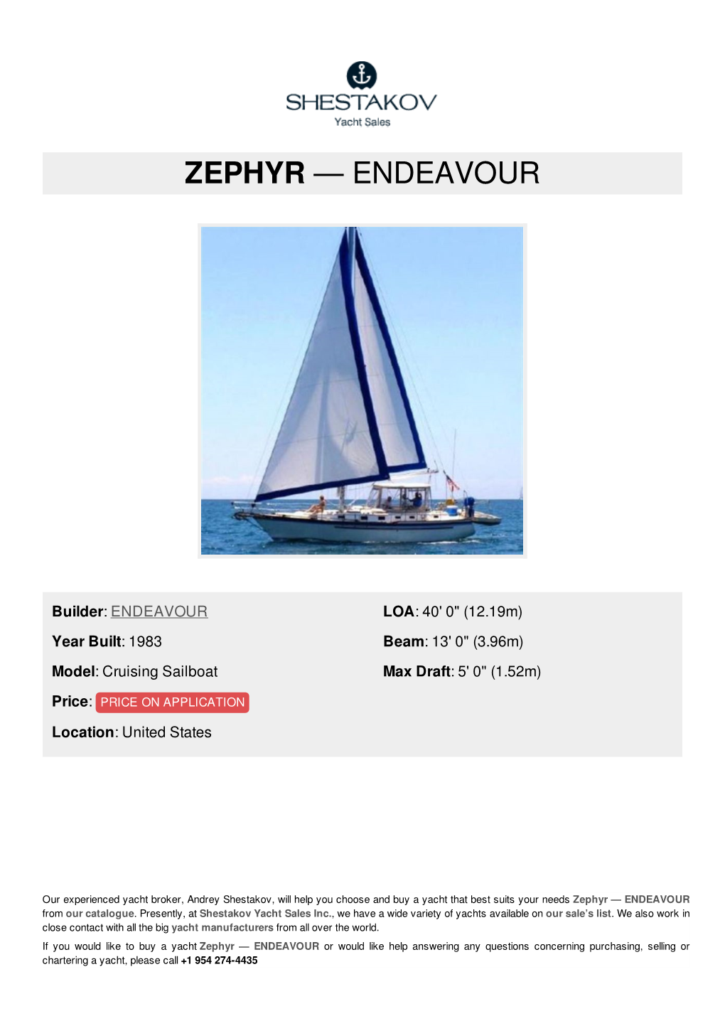 Zephyr — Endeavour